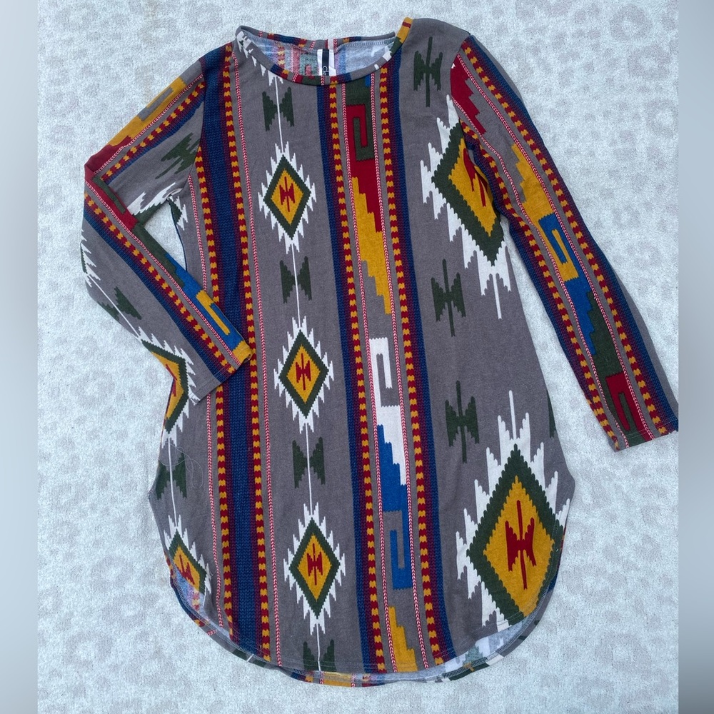 Vibrant patterned tunic